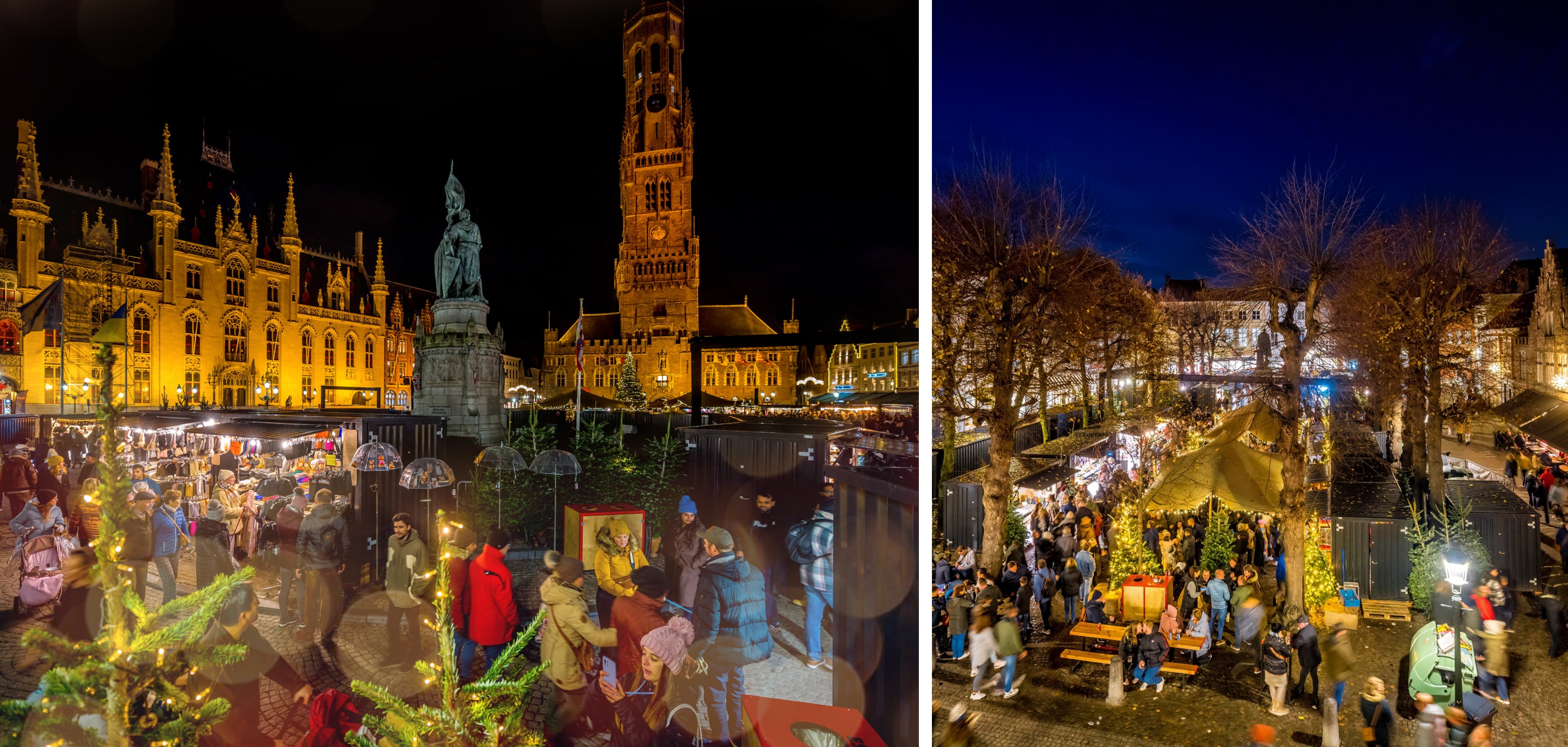 De mooie kerstmarkt in Brugge