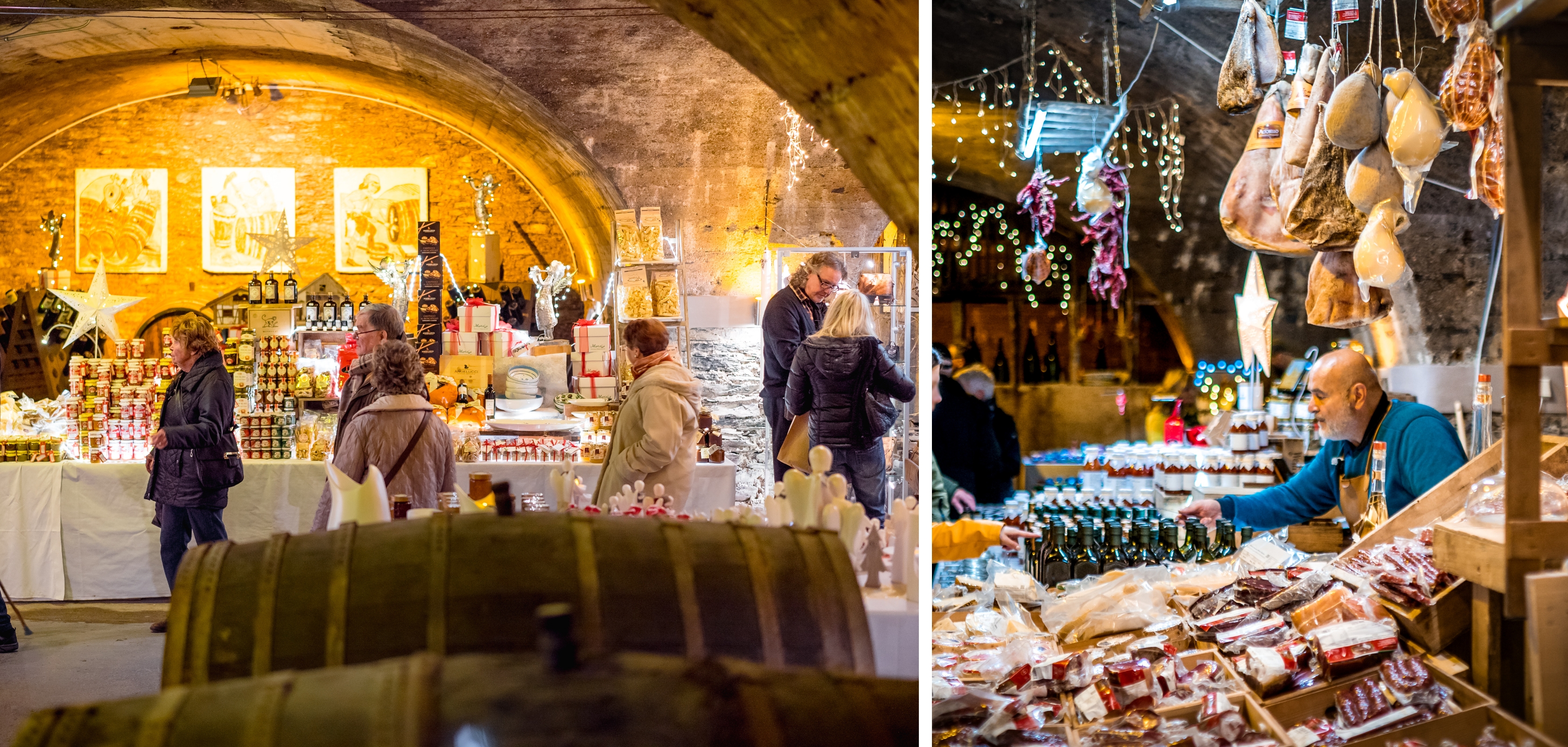 De mooie kerstmarkt in de wijnkelder in Traben-Trarbach