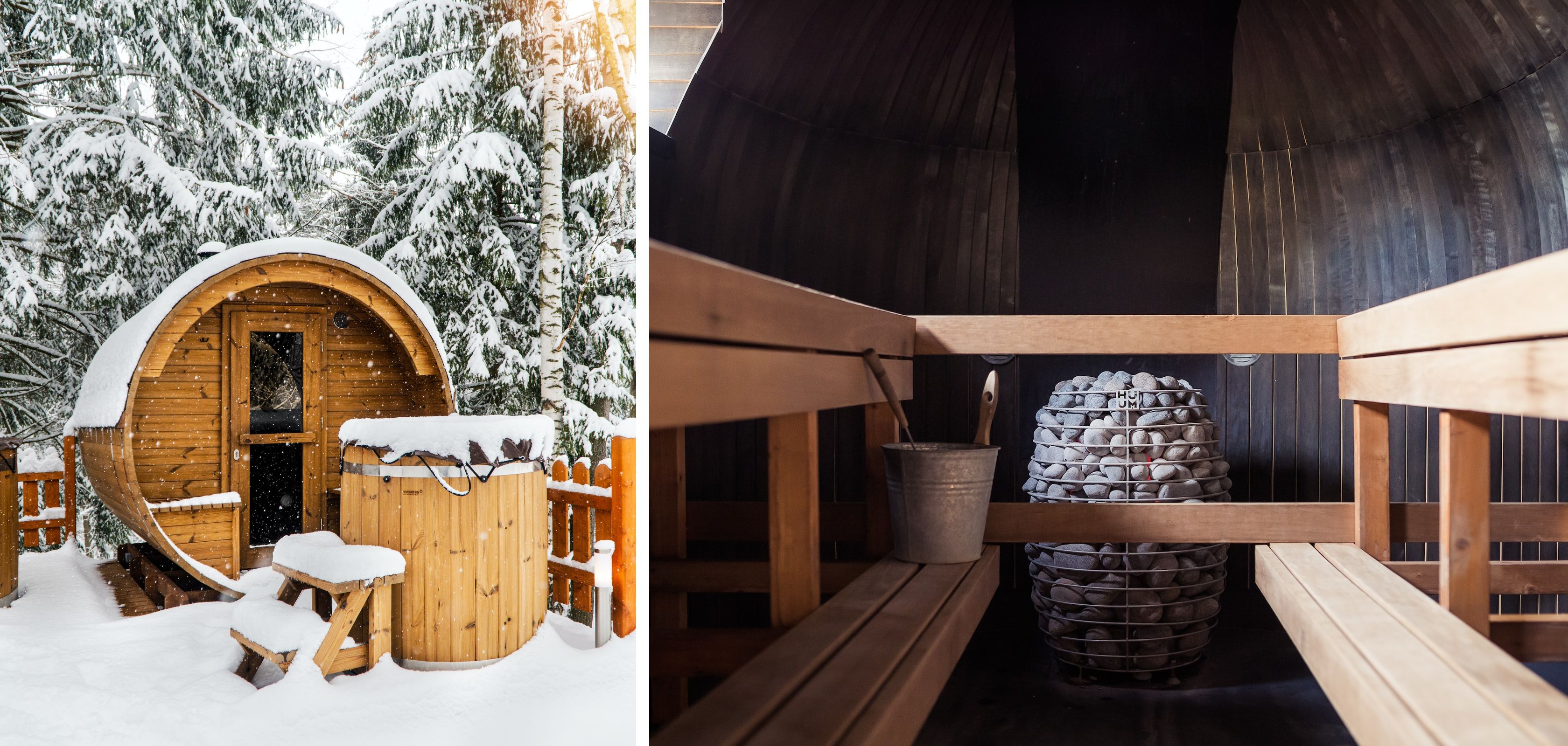 Sauna op wintersportvakantie